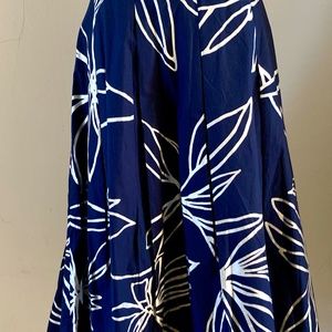 RSVP Talbots NWT Dressy Skirt Navy & Silver Sz 12